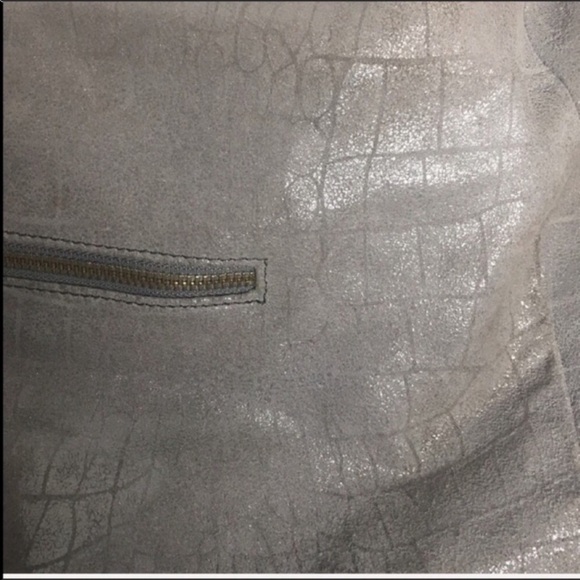 Lola Bernard Modena Croc Embossed Leather Hobo - Picture 6 of 8